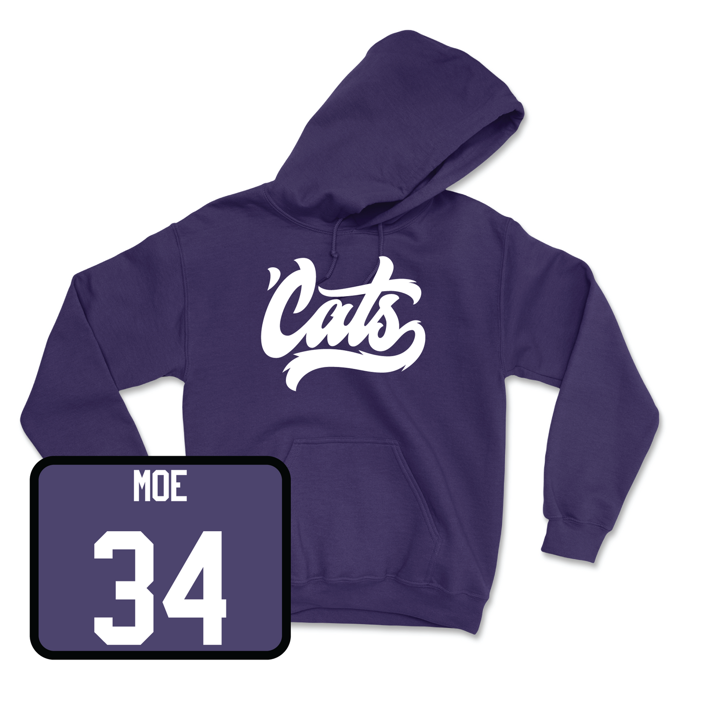 Purple Baseball 'Cats Hoodie