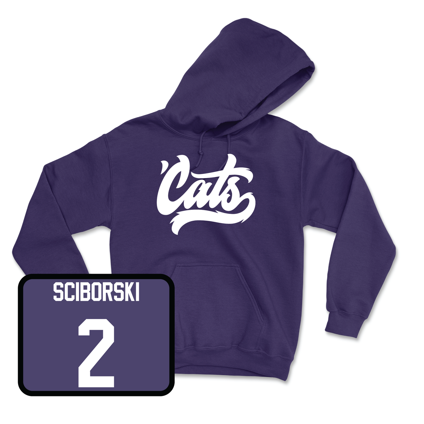 Purple Softball 'Cats Hoodie