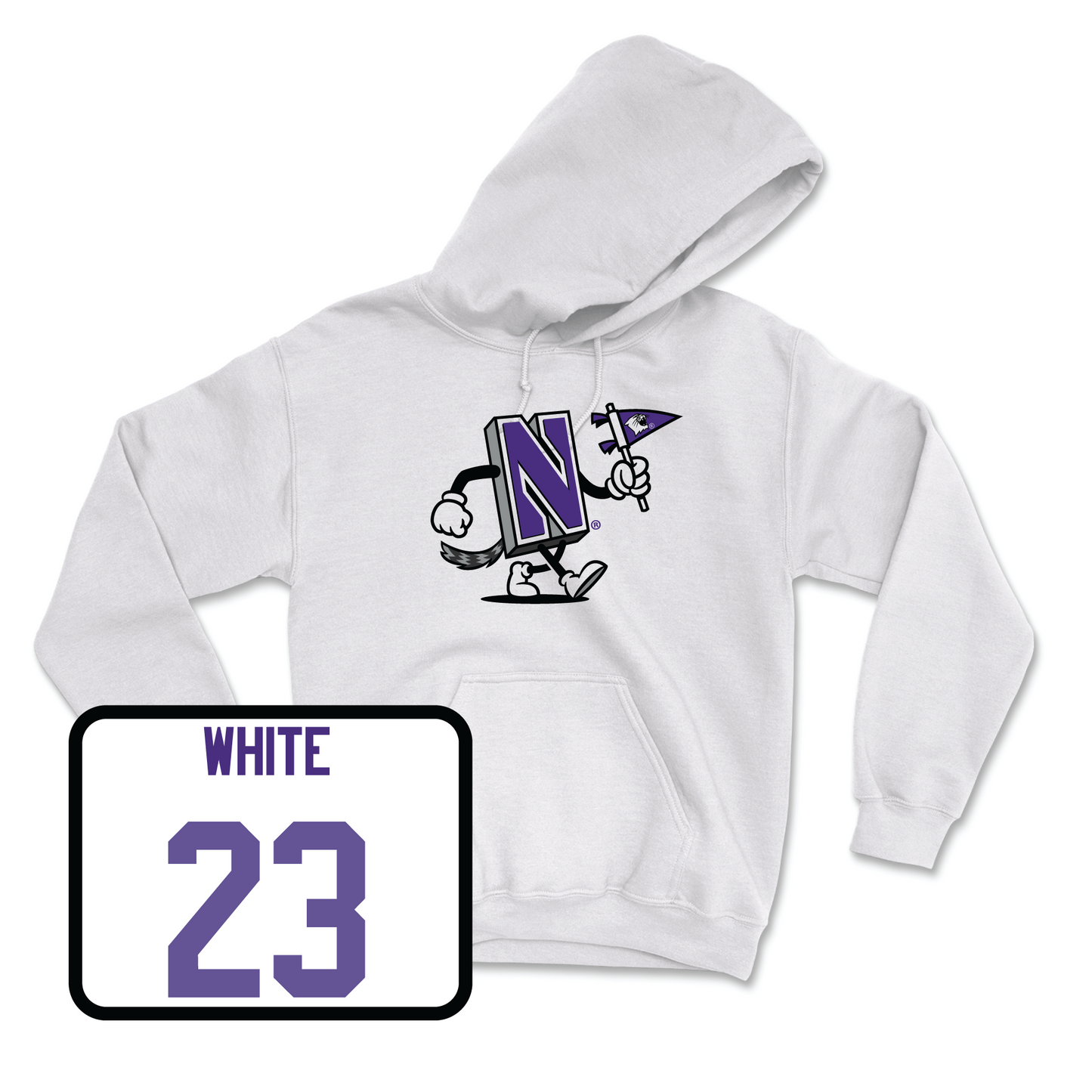 Women's Lacrosse White Mascot Hoodie